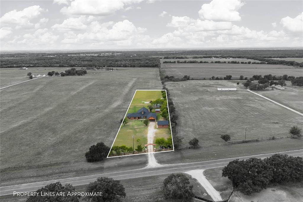 3433 West Tours Road West, TX 76691 - Photo 3 of 40 Overview of rural landscape with property parcel outlined