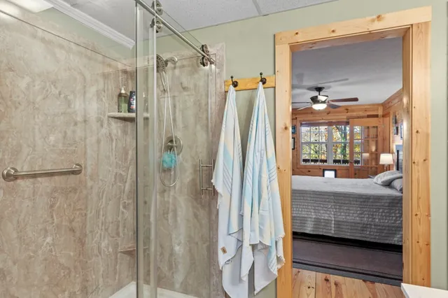 a view of a door and chair