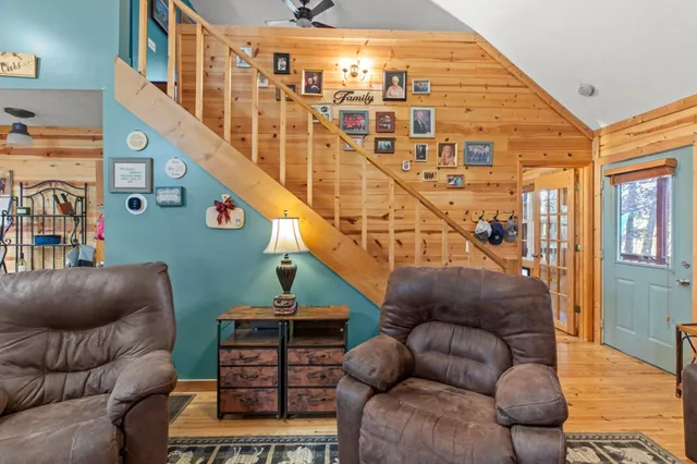 an aerial view of residential house with outdoor space