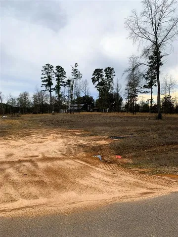 a view of a large body of water with a building in the background