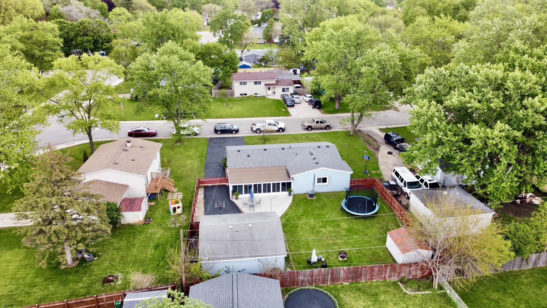 48 Pueblo Road Montgomery, IL 60538 - Photo 32 of 33 an aerial view of residential house with outdoor space and parking