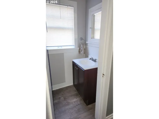 a utility room with a window