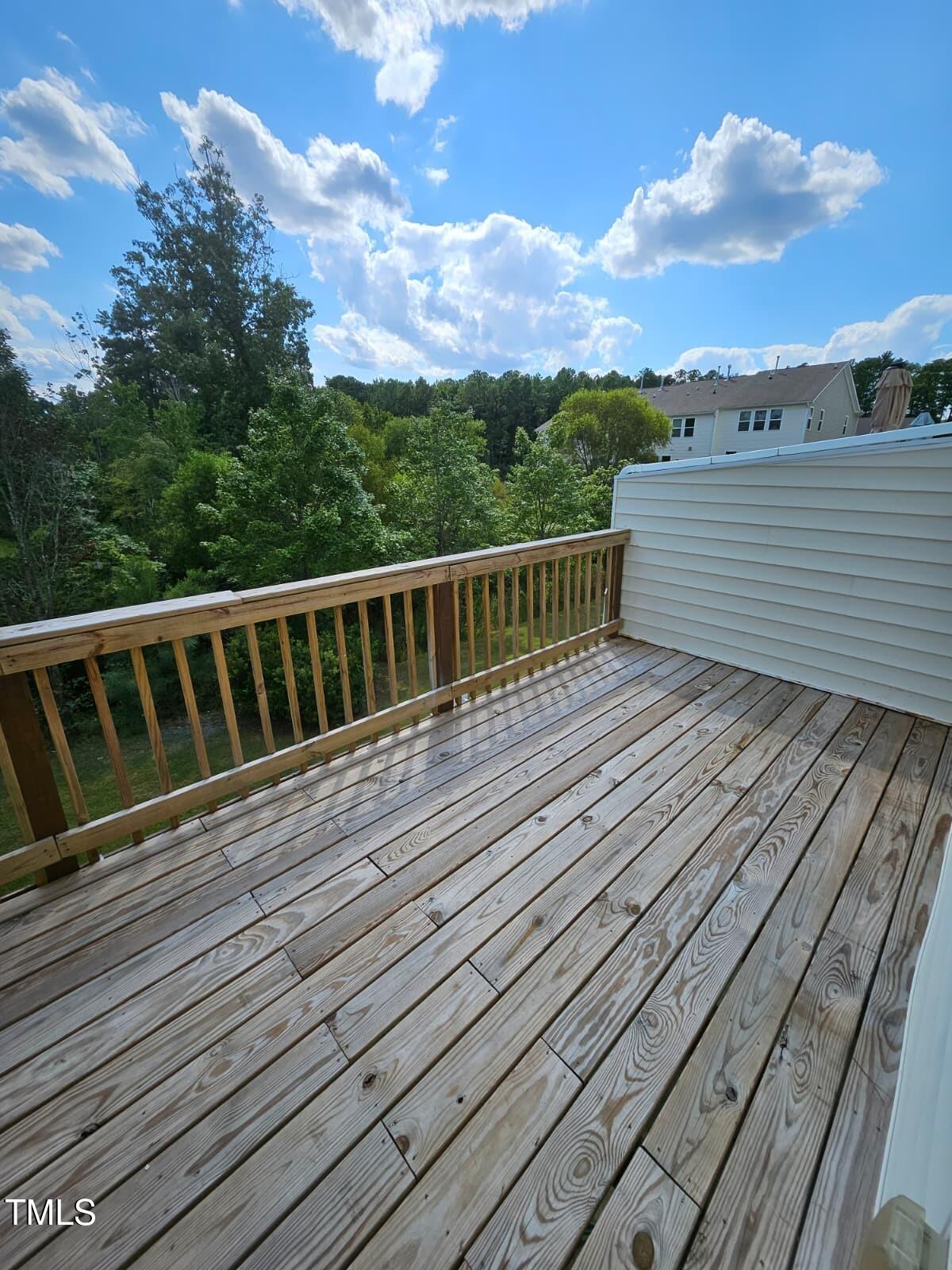 2205 Kirkhaven Road Morrisville, NC 27560 - Photo 27 of 36 a view of deck with a lake view