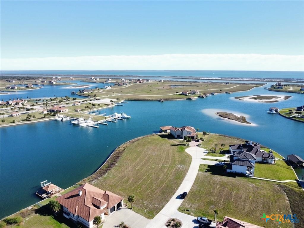 159 Chateau Way Port Port O'Connor, TX 77982 - Photo 18 of 40 an aerial view of a house with a ocean view