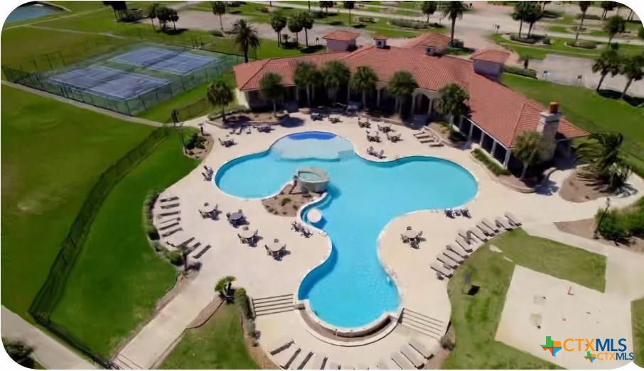 159 Chateau Way Port Port O'Connor, TX 77982 - Photo 28 of 40 an aerial view of a house with outdoor space