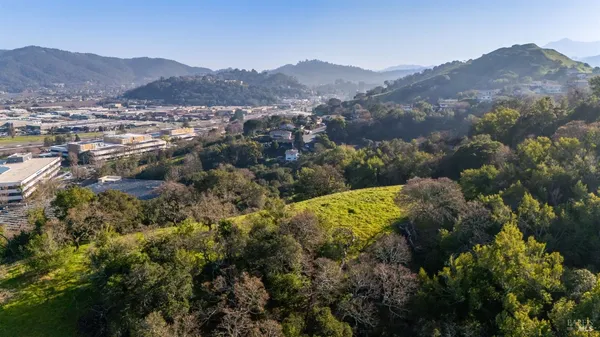 a view of city and mountain