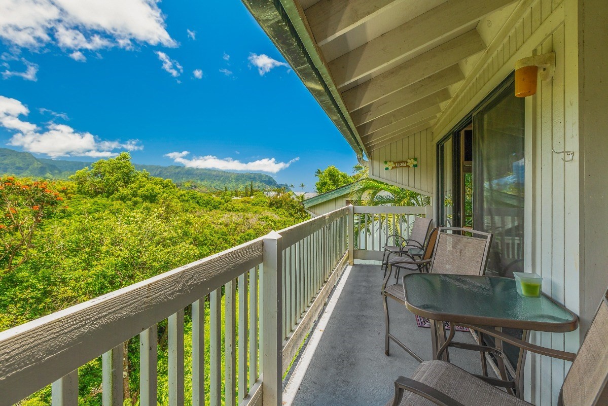 5301 Ka Haku Road, Unit 208 Princeville, HI 96722 - Photo 1 of 27 a view of a balcony with furniture
