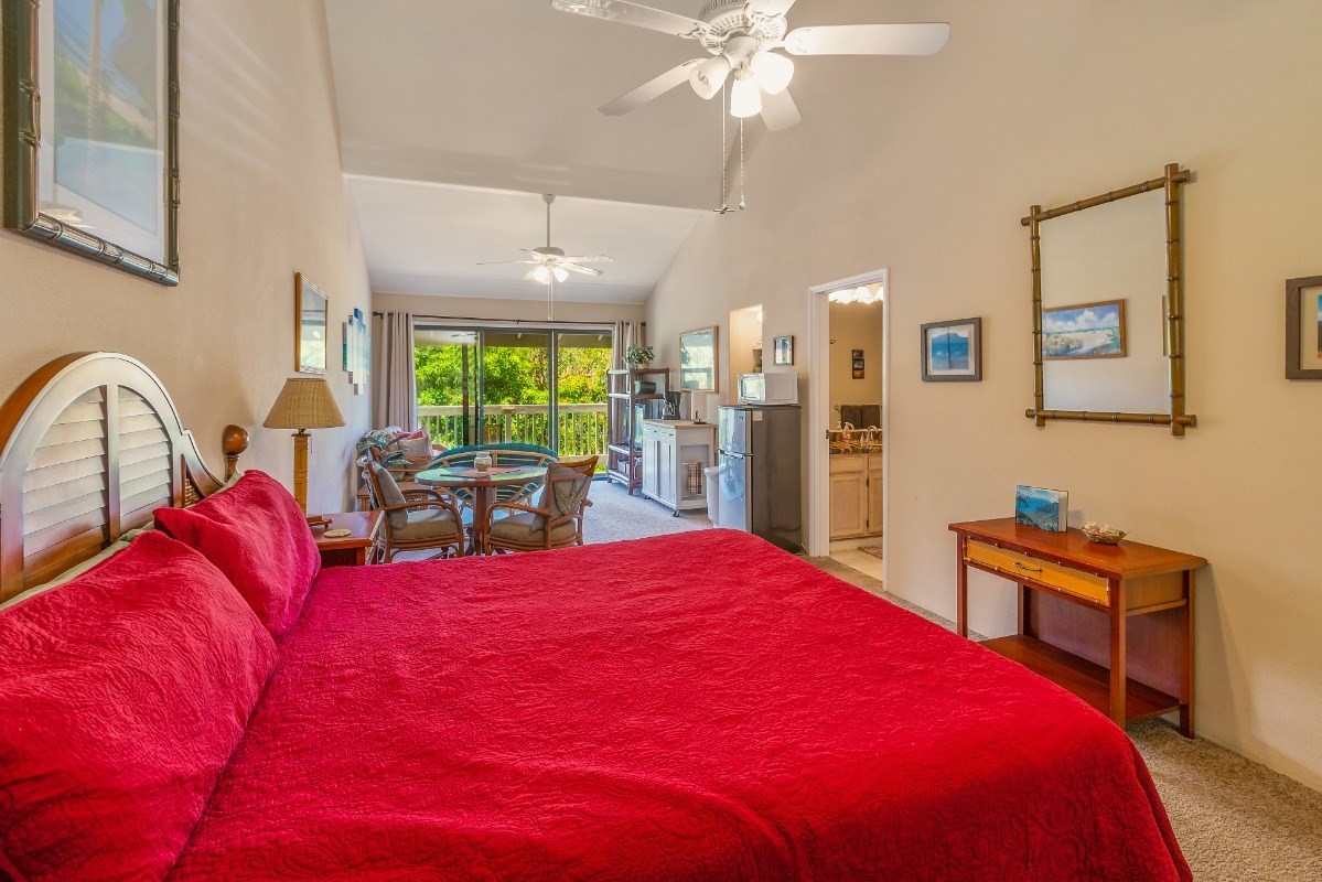 5301 Ka Haku Road, Unit 208 Princeville, HI 96722 - Photo 25 of 27 a bed room with a bed and a chair