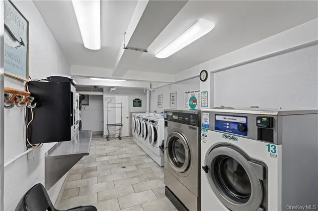 a view of parking garage with cars