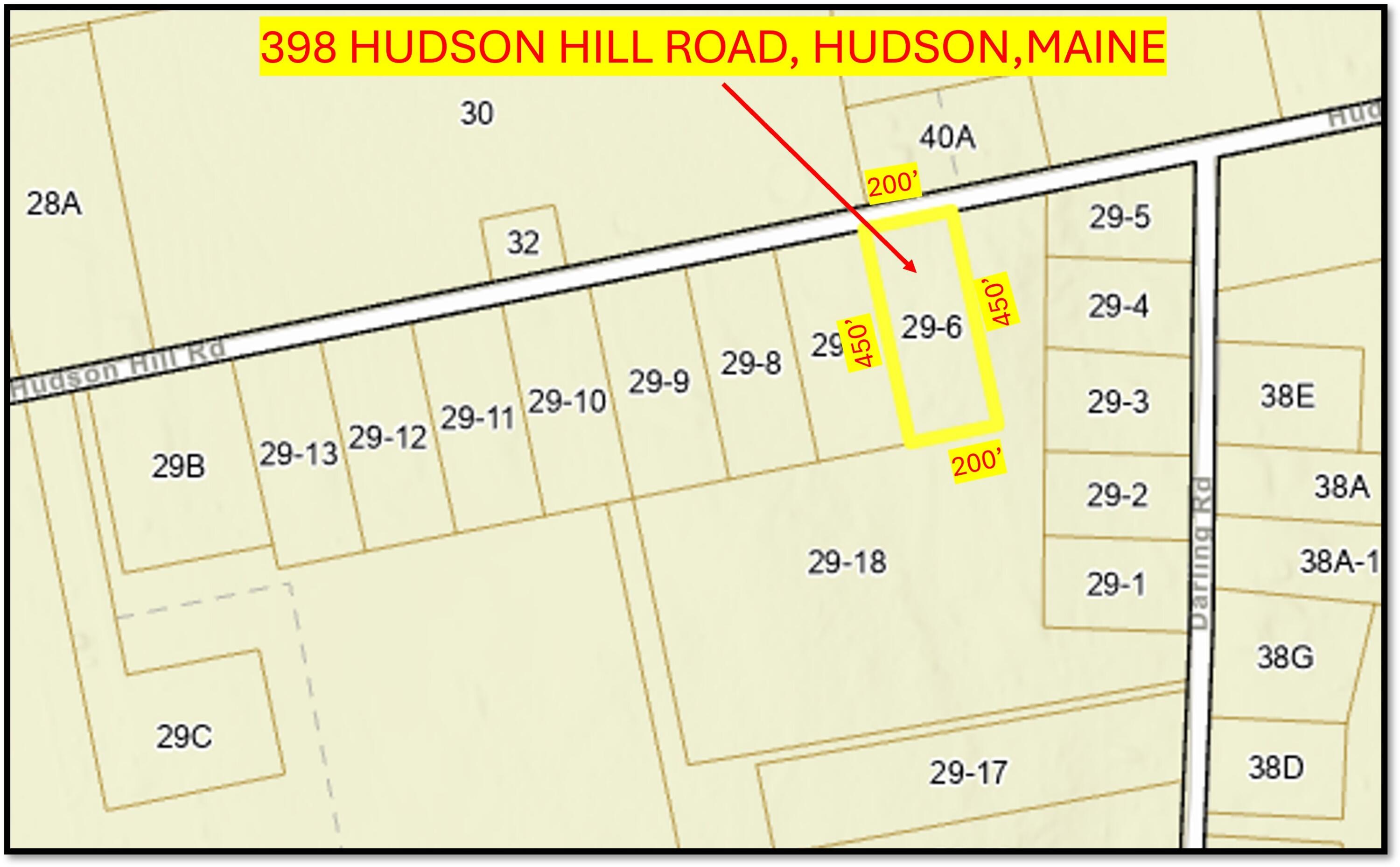 398 Hudson Hill Road Hudson, ME 04449 - Photo 19 of 50 398HHR_TAX_MAP
