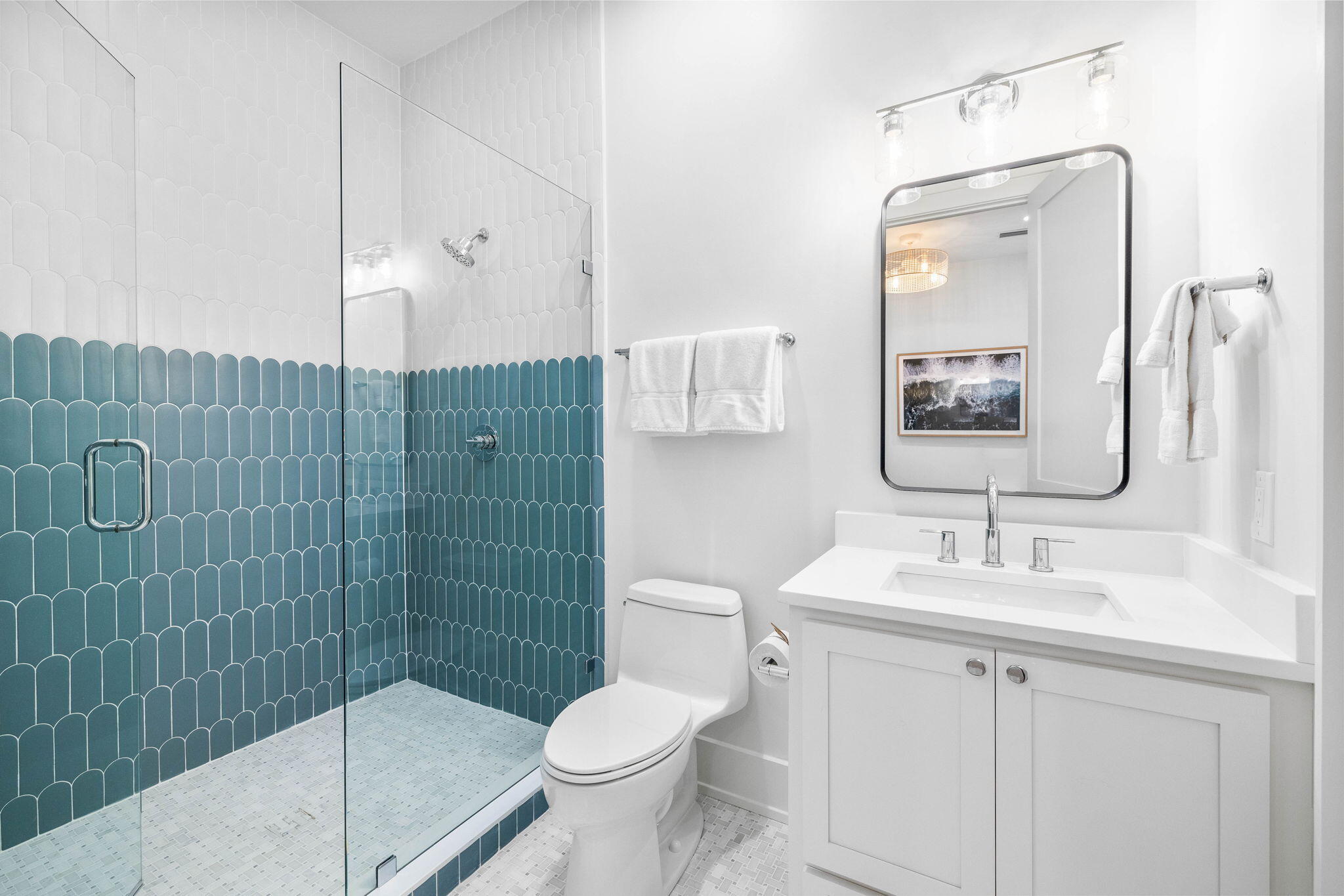 8069 East County Highway 30A Inlet Beach, FL 32461 - Photo 27 of 119 a bathroom with a sink a toilet and shower