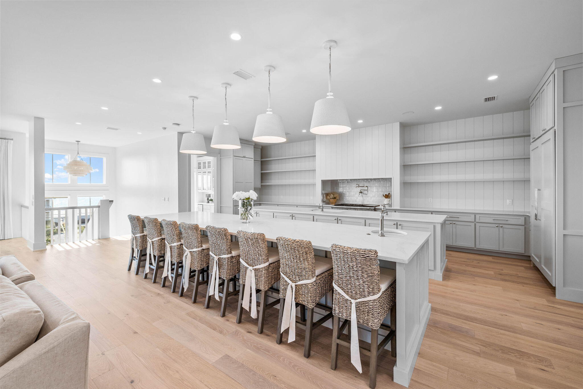 8069 East County Highway 30A Inlet Beach, FL 32461 - Photo 8 of 119 a large kitchen with a table and chairs