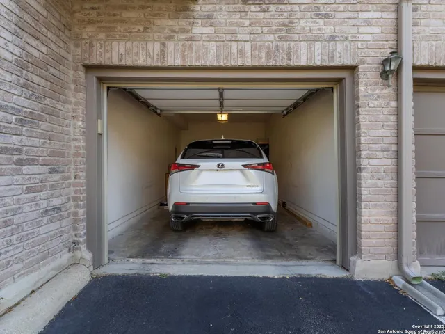 a car parked in garage