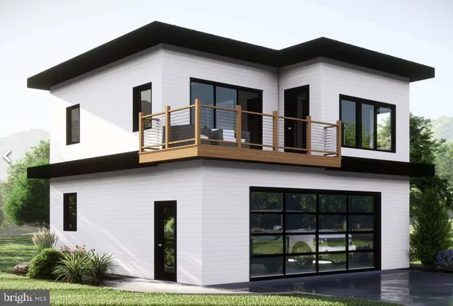 a front view of a house with balcony