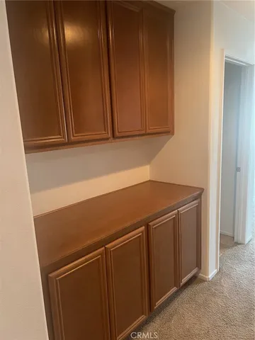 an empty room with closet