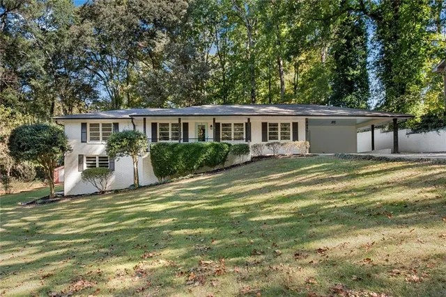 a view of a house with a patio