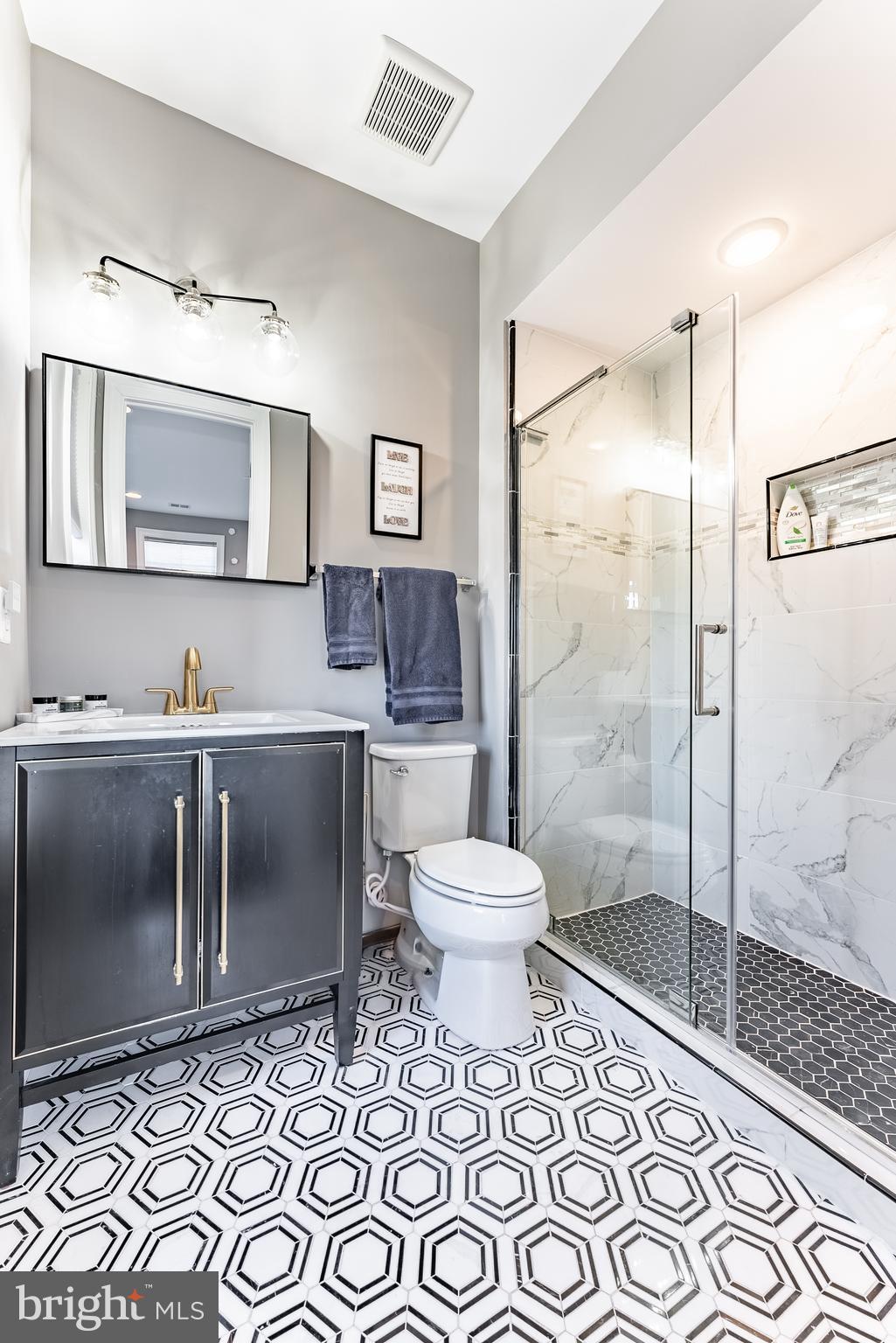 500 Riversail Lane, Unit 438 Oxon Hill, MD 20745 - Photo 22 of 54 a bathroom with a toilet a sink and shower