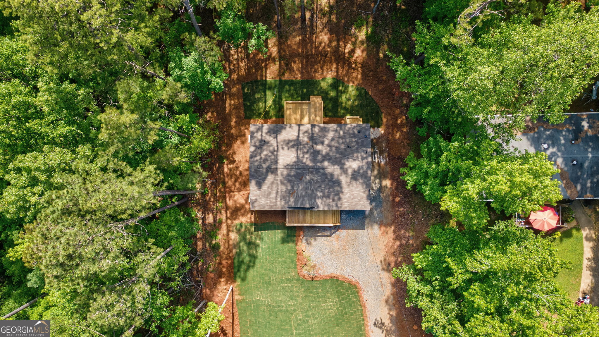 128 Sunfish Trail Southwest Eatonton, GA 31024 - Photo 45 of 48 an aerial view of a house with a yard