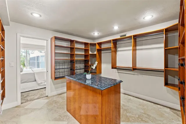 a hallway with windows