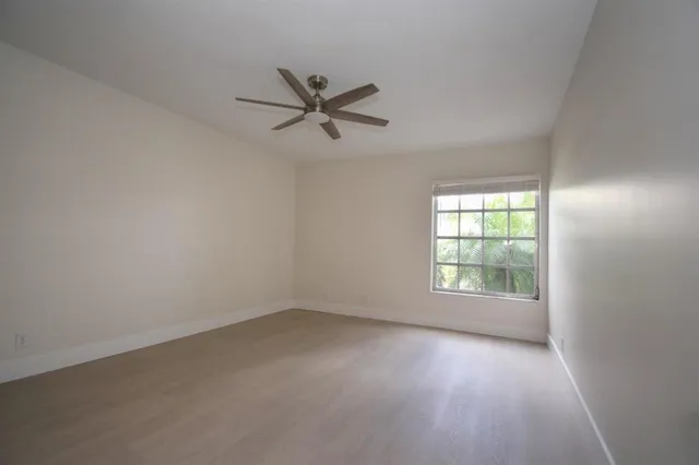 an empty room with a window