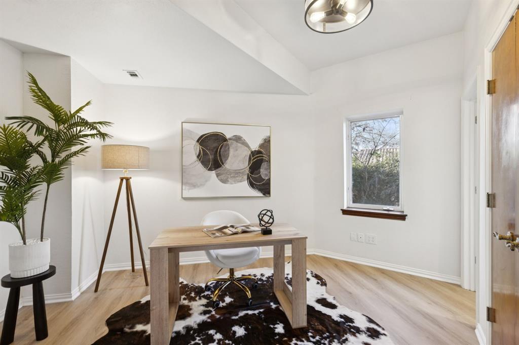 540 Diamond Point Drive Oak Point, TX 75068 - Photo 14 of 27 Office area featuring light wood-type flooring and baseboards