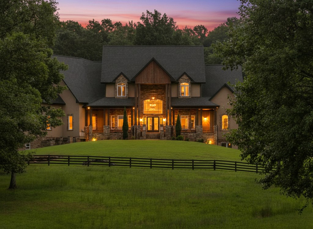 280 Star Creek Crossing Morganton, GA 30560 - Photo 4 of 100 a view of a big house with a big yard and potted plants and large trees
