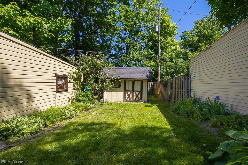 3571 Harvey Road Cleveland, OH 44118 - Photo 37 of 40 View of yard featuring a shed