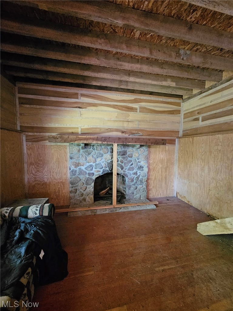 8215 Rochester Road East Rochester, OH 44625 - Photo 19 of 34 Basement with a fireplace