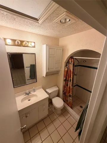 a hallway with a large window