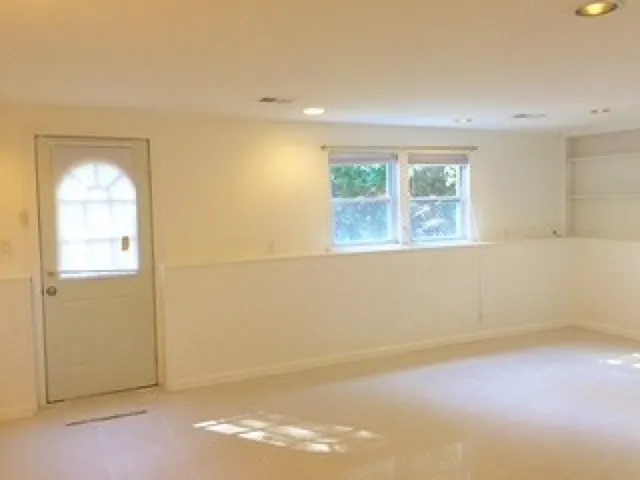 an empty room with a window