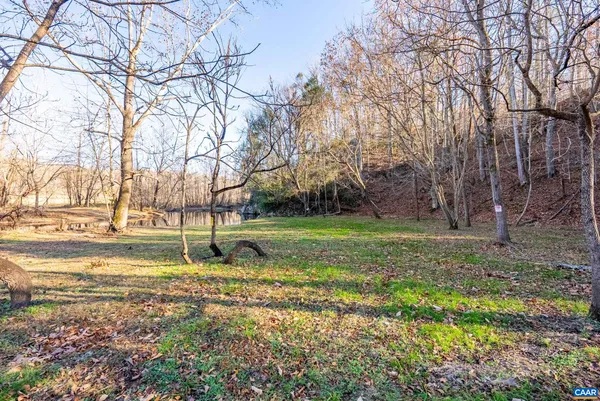 a view of backyard with green space