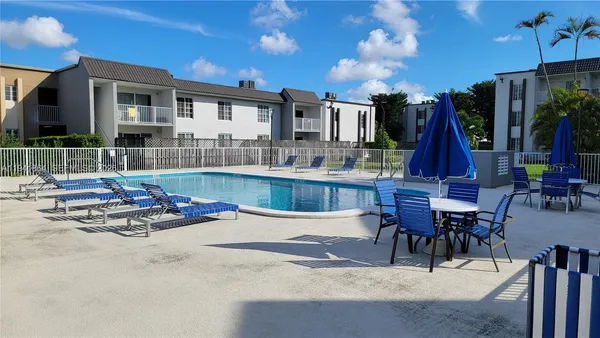 a view of a swimming pool and a terrace