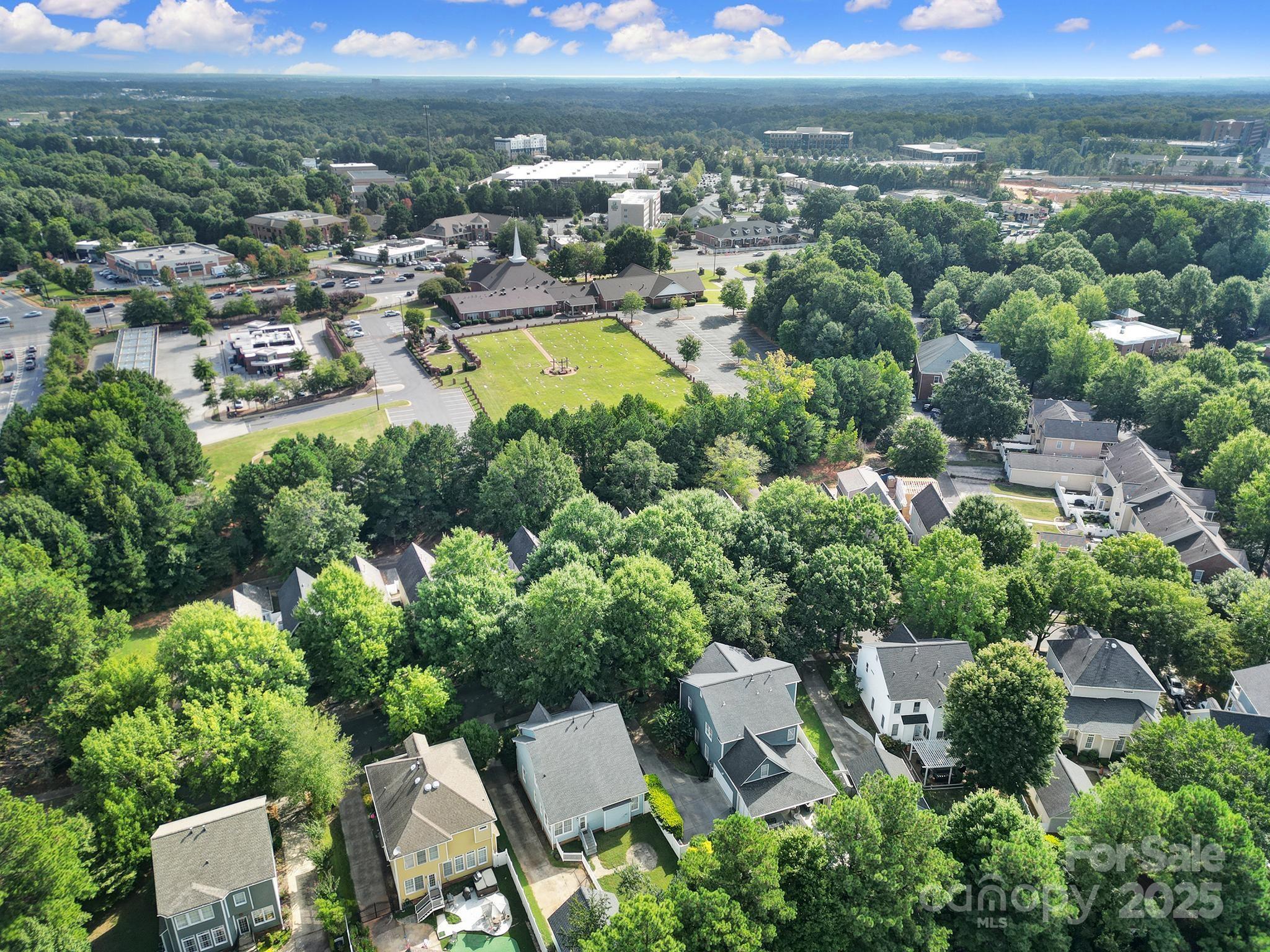 2612 Nations Commons Street Fort Mill, SC 29708 - Photo 44 of 48 an aerial view of residential houses with outdoor space and trees