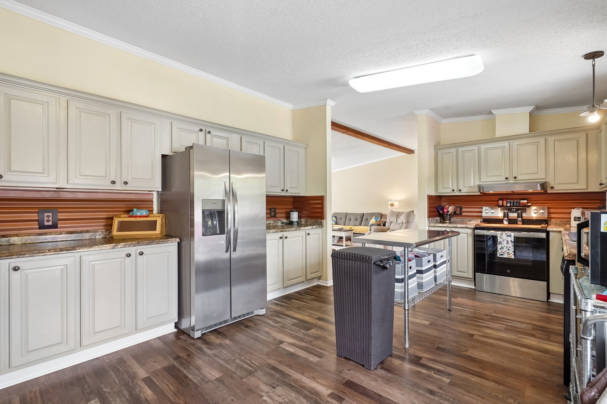4844 Coleman Hill Road Rockvale, TN 37153 - Photo 16 of 66 a kitchen with stainless steel appliances granite countertop a stove a refrigerator and a refrigerator
