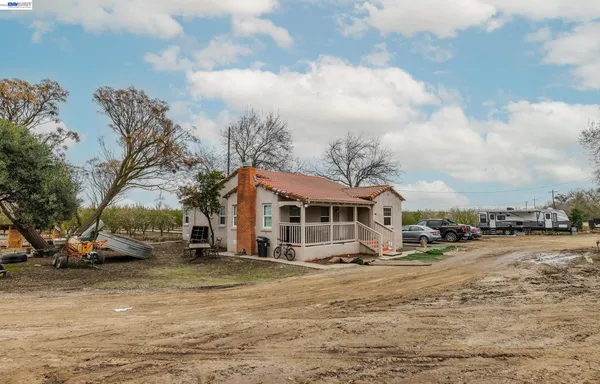 a view of a yard with trees
