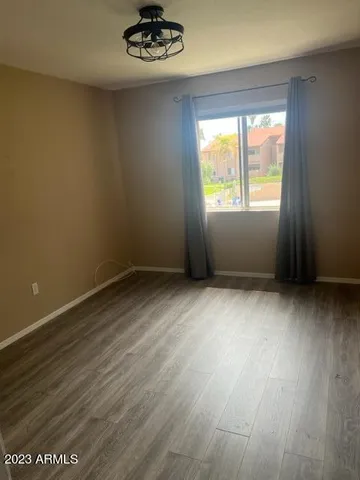 an empty room with a window