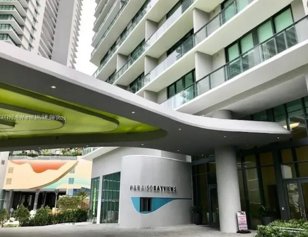 a view of a tall building