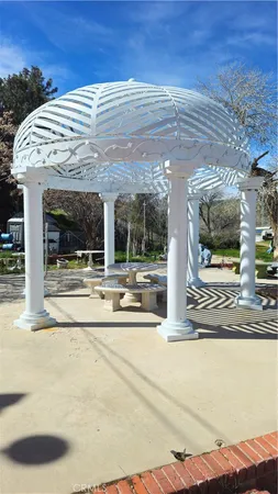 a view of a building with porch
