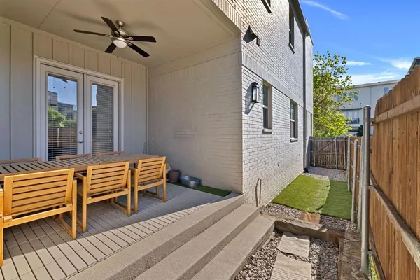 a house with wooden floor outdoor seating space
