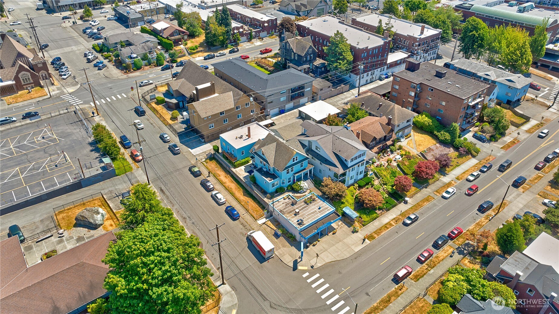 2601 Rucker Avenue Everett, WA 98201 - Photo 8 of 39 an aerial view of residential house with an outdoor space and seating area