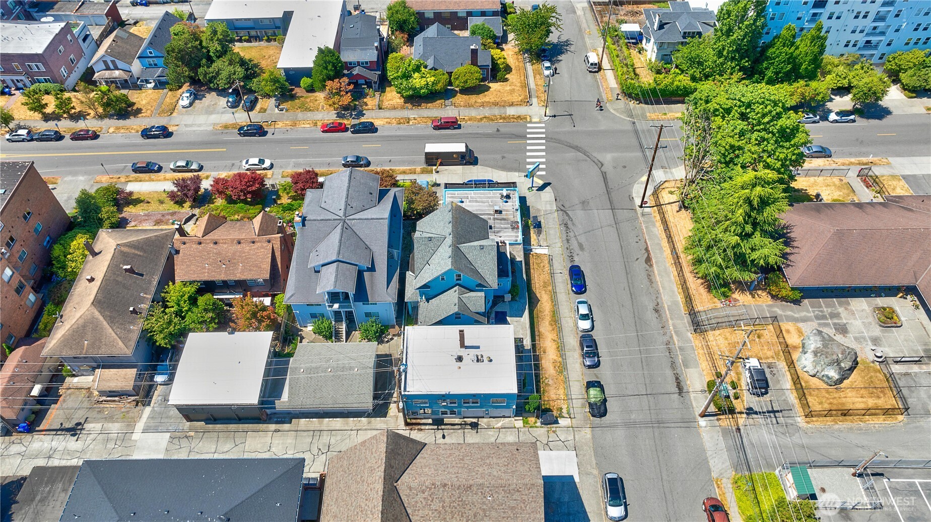 2601 Rucker Avenue Everett, WA 98201 - Photo 10 of 39 an aerial view of multiple houses with a street