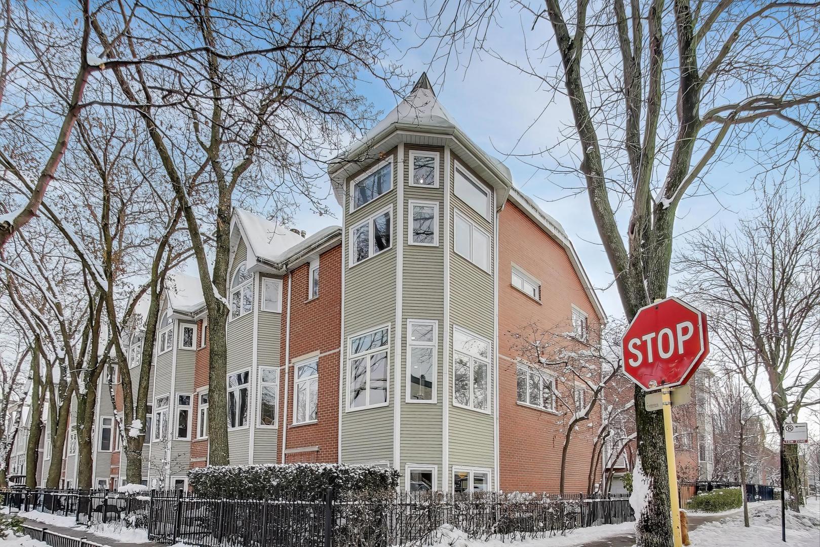 1459 West Wrightwood Avenue, Unit 1459 Chicago, IL 60614 - Photo 32 of 40 a front view of a building with a tree