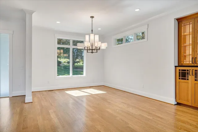 a view of a room and glass door
