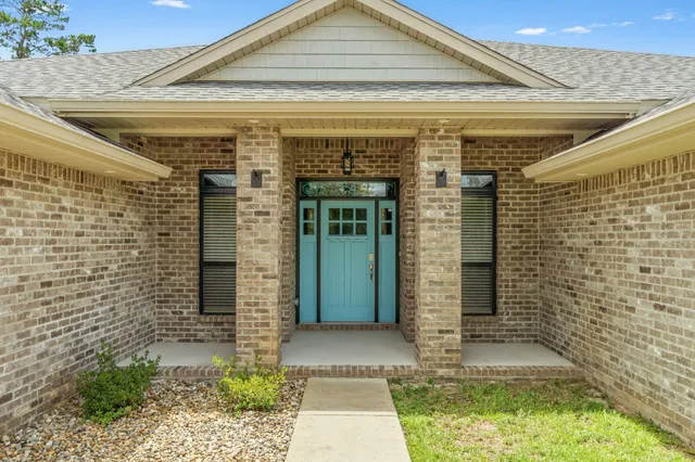 a front view of a building