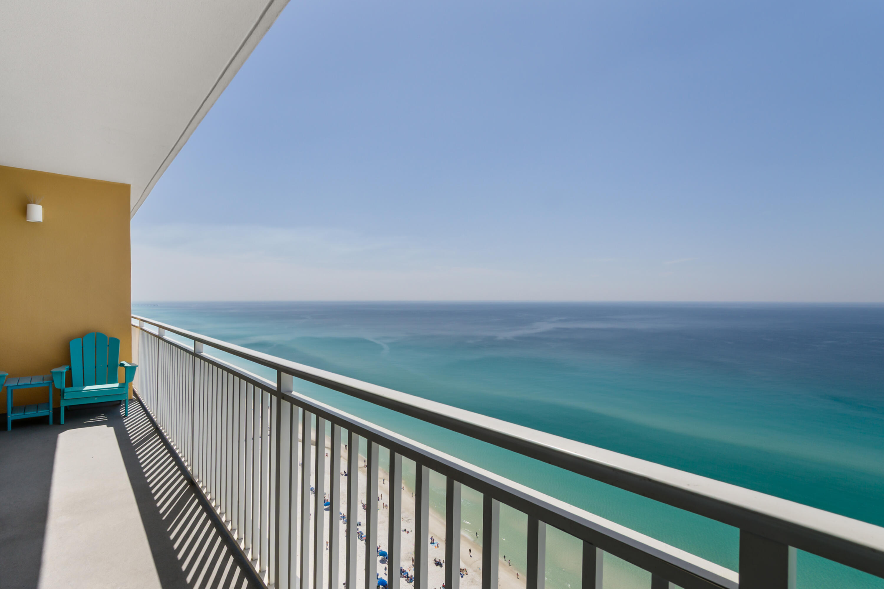 17739 Front Beach Road, Unit 1902W Panama City Beach, FL 32413 - Photo 2 of 54 a view of deck with wooden floor and fence