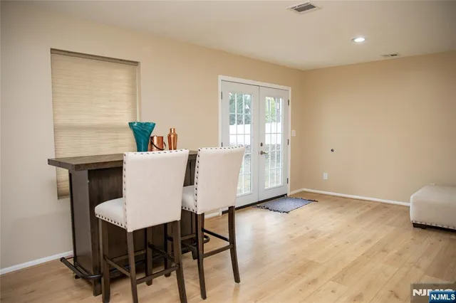 a workspace with furniture and window