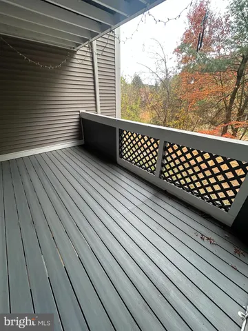 a view of a wooden deck