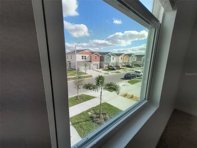 a view of a from a window