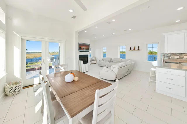 a view of balcony with furniture