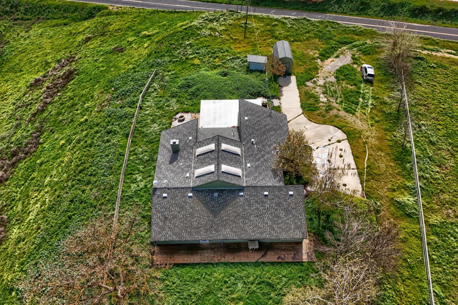 17164 Keyes Road Snelling, CA 95369 - Photo 8 of 97 an aerial view of a house with a yard basket ball court and outdoor seating